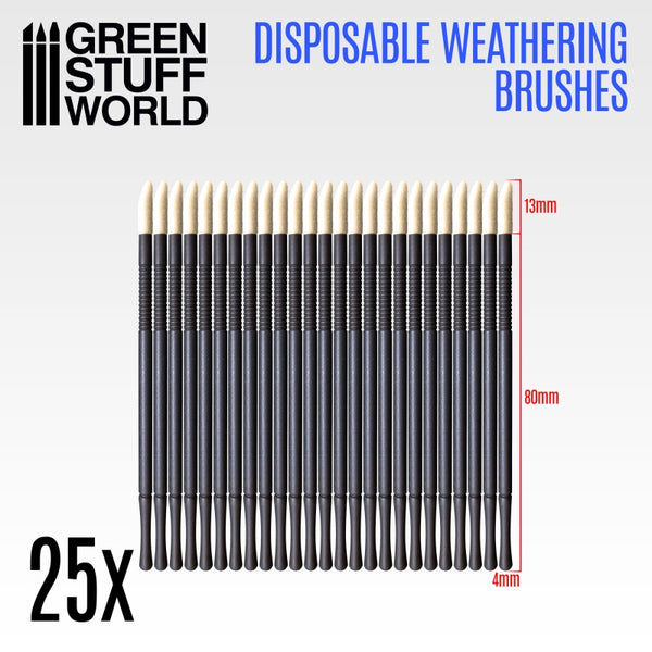 25x Disposable Brushes (Green Stuff World)