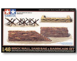 Brick Wall, sand bag & barricade Set - Tamiya (1/48)