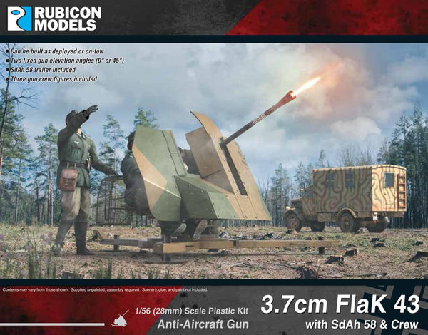 3.7cm Flak 43 with SdAh 58 & Crew: www.mightylancergames.co.uk