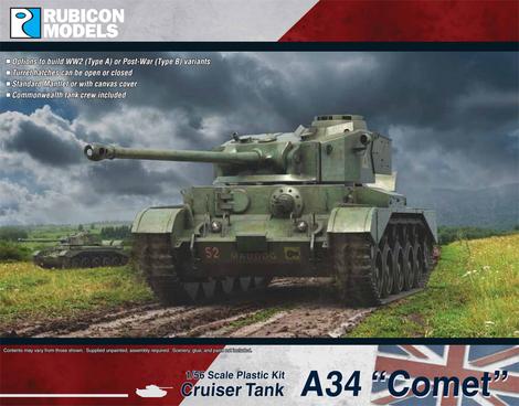 A34 Comet Tank - British (Rubicon 280094) :www.mightylancergames.co.uk