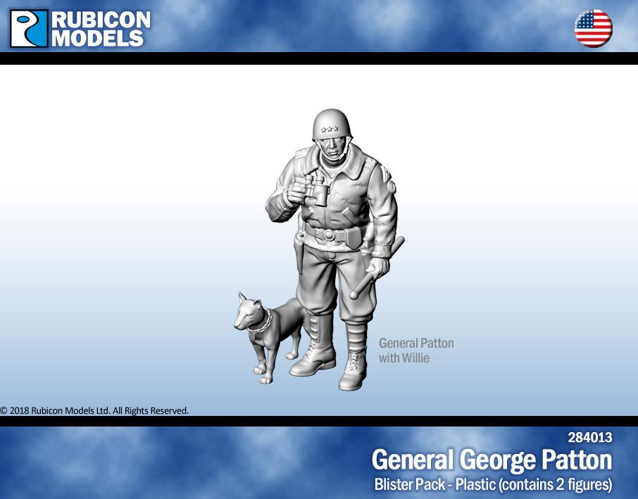 General George Patton with Willie (Rubicon 280070) :www.mightylancergames.co.uk 