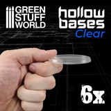 Transparent Hollow Plastic Bases - Oval 60x35mm - GSW