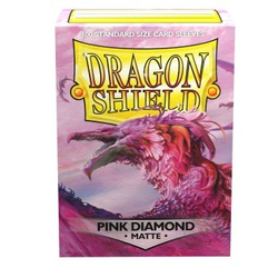 Dragon Shield Matte Pink Diamond – 100 Standard Size Card Sleeves