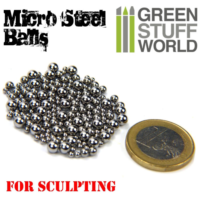 Micro STEEL Balls (2-4mm) -9286- Green Stuff World