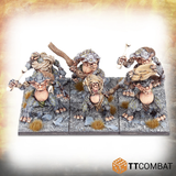 These rock trolls will look great on your gaming table, with three different sculpts these resin miniatures from the fantasy heroes range by TT Combat make a great regiment for your tabletop game.