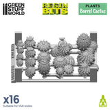 Green Stuff World resin barrel cactus in a 1/48 scale 