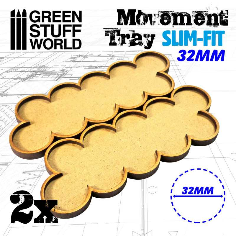 32mm Skirmish Movement Trays by Green Stuff World