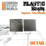 Plastic Square Bases 50x50 mm -9833- Green Stuff World