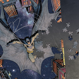 Batman I Am The Night 1000 Piece Jigsaw Puzzle. An iconic image of Batman descending from the heights of Gotham City. 