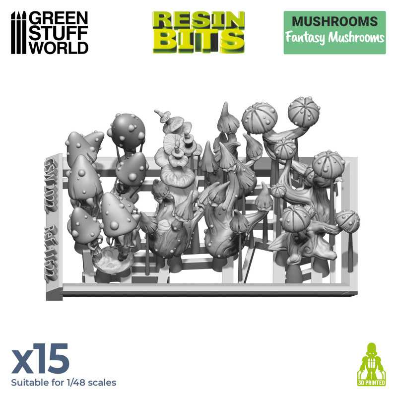 Fantasy Mushrooms by Green Stuff World from their Resin Bits range