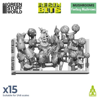 Fantasy Mushrooms by Green Stuff World from their Resin Bits range