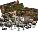 Mansions of Madness Path Of The Serpent box content, cards and miniatures 