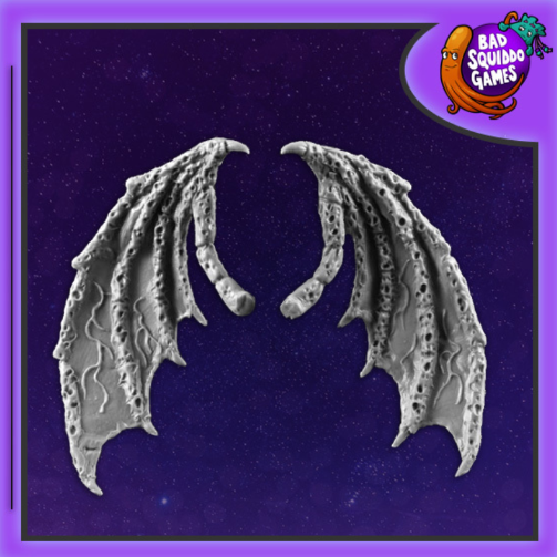 Demonic Wings for your conversion needs by Bad Squiddo Games, a pair of 28mm resin wings