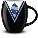 This black mug has the house crest for Ravenclaw on one side and the school tie colours on the other. Harry Potter Ravenclaw mug