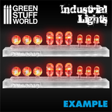 Transparent resin industrial style grilled lamps by Green Stuff World