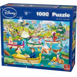 Disney Fun On The Water 1000 Piece Jigsaw Puzzle featuring some of your favourite Disney characters at the boating lake.