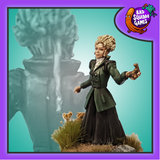 Bad Squiddo Games gaming figures. Victorian witches, the main witch who seems to be in charge holds a scorpion in her hand whether as a pet or part of a spell