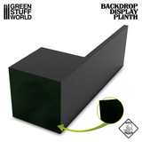 Green Stuff World straight backdrop display plinth 5x5x5cm +10cm in black