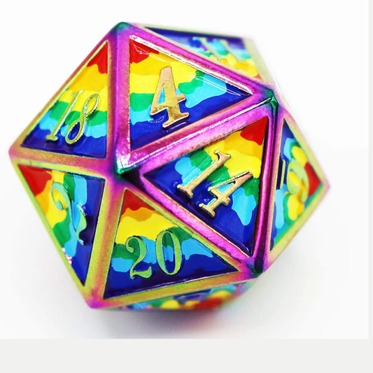 Metal Rainbow Pride Flag RPG Dic...
