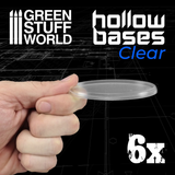 Transparent Hollow Plastic Bases - Oval 75x42mm - GSW