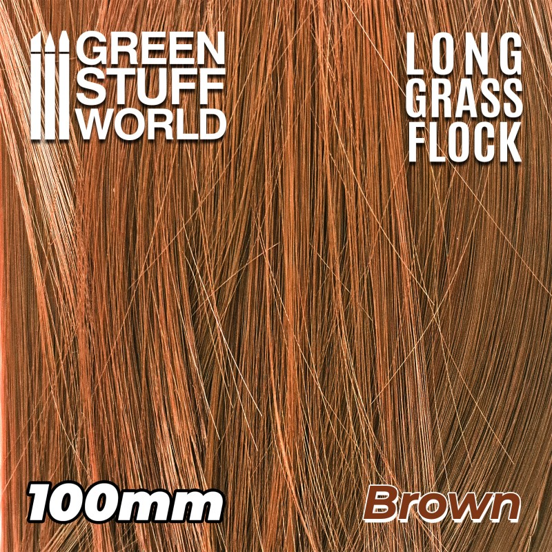Brown Long Grass Flock 100mm - GSW
