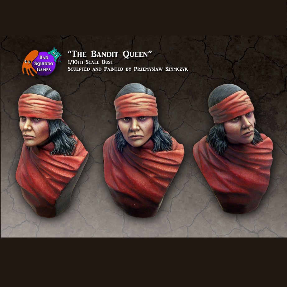 A resin bust from Bad Squiddo Games of Phoolan Devi