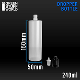 Dropper Bottle 240ml by Green Stuff World a refillable plastic bottle for your hobby needs. 