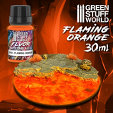 Splash Gel Flaming Orange by Green Stuff World being used on a lava base
