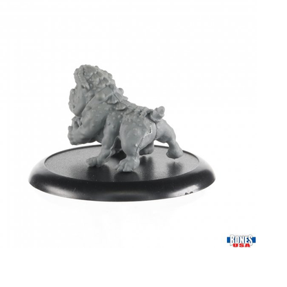 Broogtarki Ore Hound gaming miniature of a 6 legged dog, this view is from the rear