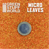 Micro Leaves -Orange - Green Stuff World with 1 euro coin for scale