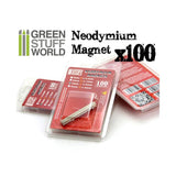 Neodymium Magnets 3x1mm -100 units -9061- Green Stuff World