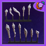 Flaming Torches by Bad Squiddo Games shown unpainted