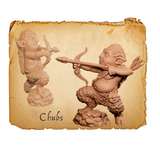 Moonstone Wild Things miniature of a faun cherub and a bow