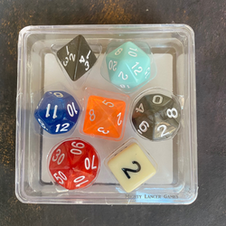 Reaper Miniatures Sophie's Lucky Dice. 7 RPG dice