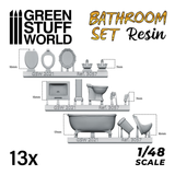 Resin Bathroom Set - Green Stuff World -3057