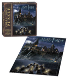 Harry Potter Collector's Puzzle 550 Piece Puzzle box art and completed puzzle