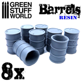 A set of resin oil barrels by Green Stuff World