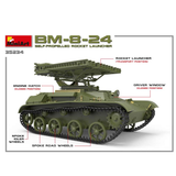 BM-8-24 A scale model kit of a Miniart Self Propelled Rocket Launcher Interior Ki - picture detailing some side details 
