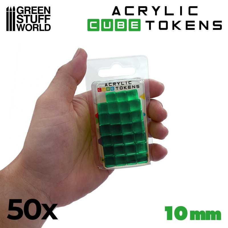 Green Cube Tokens by Green Stuff World