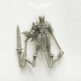 Black Knight is a resin miniature from Spellcrow in a 28mm scale for your gaming table and beyond. An armoured skeleton knight holding a sword and supplied with a 25mm square plastic base.