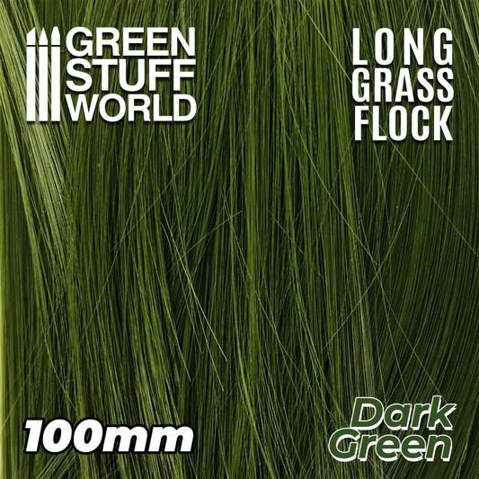 Dark Green Long Grass Flock 100m...