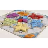 Azul Summer Pavilion tiles laid on a game board