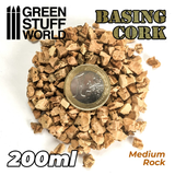 Medium Rock Basing Cork by Green Stuff World with 1 euro for scale
