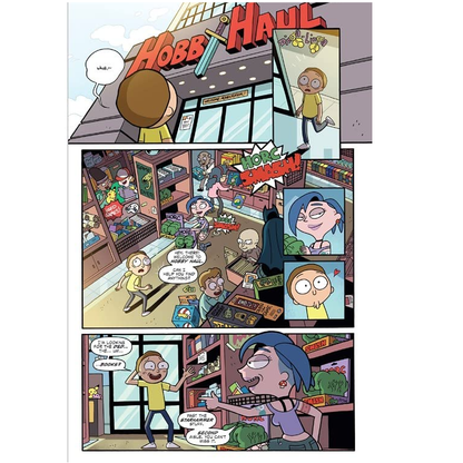 Rick and Morty vs. Dungeons & Dragons Complete Adventures a paperback graphic novel  by Jim Zub & Patrick Rothfuss with illustrations by Troy Little. 