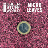 Micro Leaves -Light Purple - Green Stuff World with 1 euro coin for scale