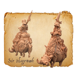 Moonstone Sir Hogwash miniature of a knight riding a hog