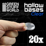 Hollow Transparent Plastic Bases - Round 32mm - GSW