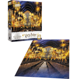 Harry Potter Great Hall 1000 Piece Jigsaw Puzzle gives you the chance to return to the magical world of Harry Potter and the fantastic candle lit hall with its grotesques, familiar tables and beautiful star lit ceiling.  