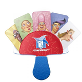 A wonderful accessory to help hold cards for children or people that find it difficult. This device enables you to place cards between the plastic paddles which are designed with blue and white card symbol imagery and the words Little Hands Card holder