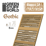 green stuff world Gothic 4mm Letters and Numbers